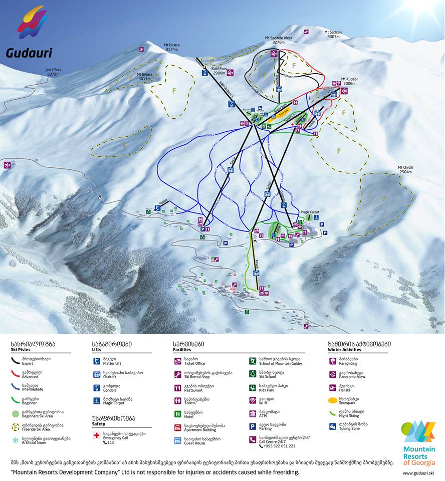 Gudauri Ski Area 2018-2019